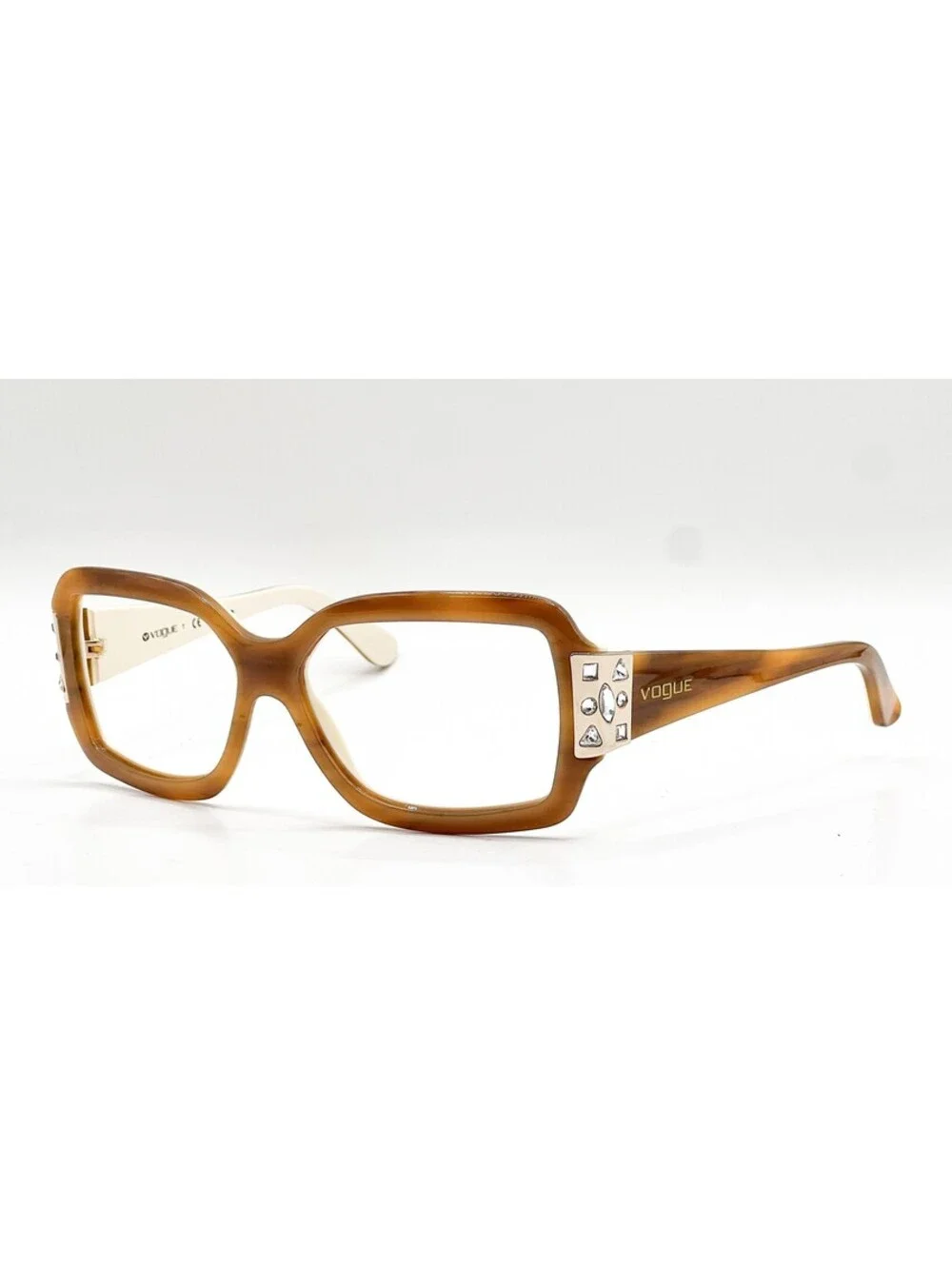 Vogue VO 2563S-B 1601/13 Light Brown/Cream Authentic Eyeglass Frames 56-14